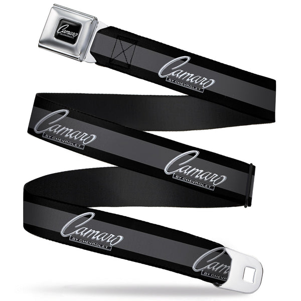 Buckle-Down 1969 CAMARO BY CHEVROLET Emblem Full Color Black Silver Seatbelt Belt - 1969 CAMARO BY CHEVROLET Emblem/Stripe Black/Gray/Silver Webbing Buckle-Down 1969 CAMARO BY CHEVROLET Emblem Full Color Black Silver Seatbelt Belt - 1969 CAMARO BY CHEVROLET Emblem/Stripe Black/Gray/Silver Webbing