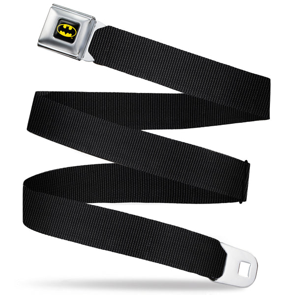 Buckle-Down Batman Full Color Black/Yellow Seatbelt Belt - Black Webbing Buckle-Down Batman Full Color Black/Yellow Seatbelt Belt - Black Webbing