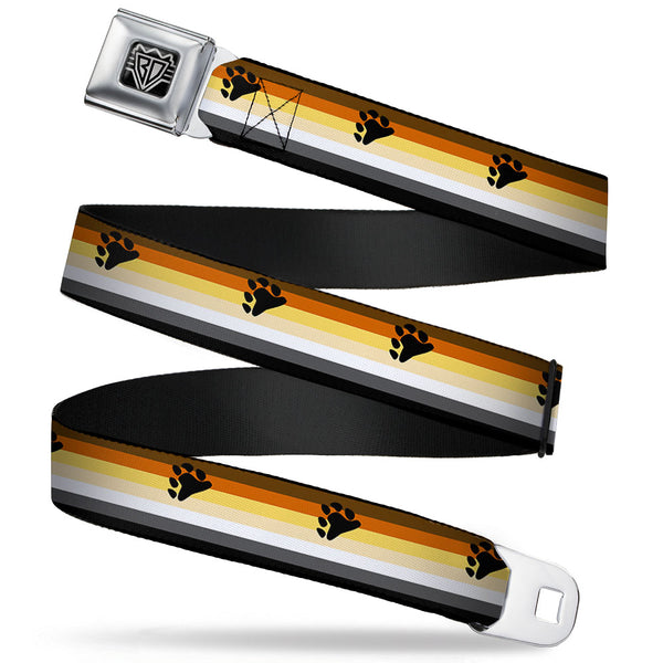 Buckle-Down BD Wings Logo CLOSE-UP Black/Silver Seatbelt Belt - Flag Bear Pride2 Black/Brown/Orange/Yellow/Tan/White/Gray/Black Webbing