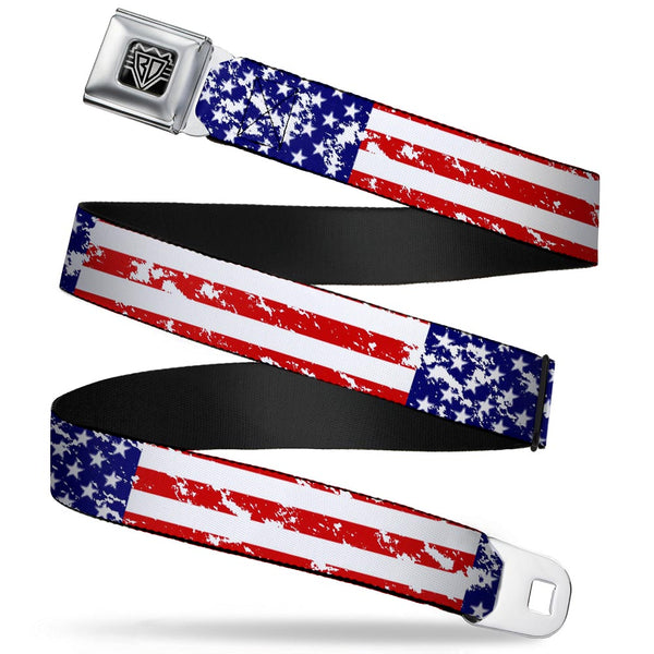 Buckle-Down BD Wings Logo CLOSE-UP Full Color Black Silver Seatbelt Belt - United States Flags CLOSE-UP Weathered Webbing Buckle-Down BD Wings Logo CLOSE-UP Full Color Black Silver Seatbelt Belt - United States Flags CLOSE-UP Weathered Webbing