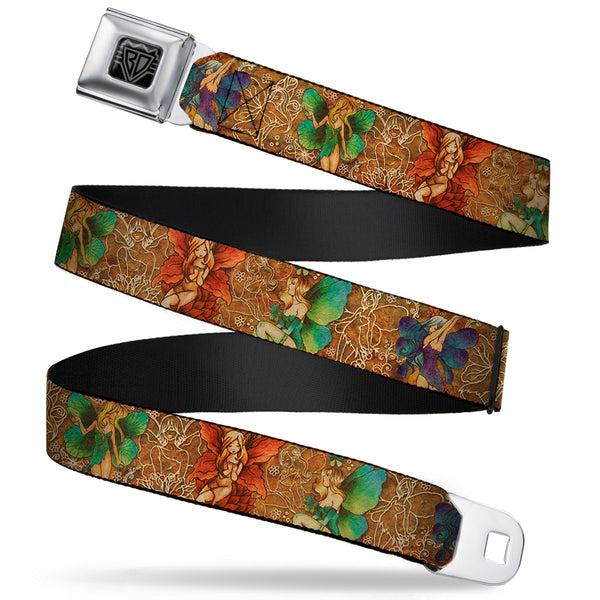 Buckle-Down BD Wings Logo CLOSE-UP Full Color Black Silver Seatbelt Belt - TJ-Fairy Nail Biter Webbing