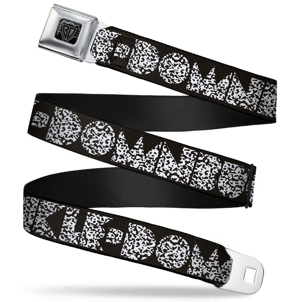 Buckle-Down BD Wings Logo CLOSE-UP Full Color Black Silver Seatbelt Belt - BUCKLE-DOWN Shapes Black/Camo White/Black Webbing