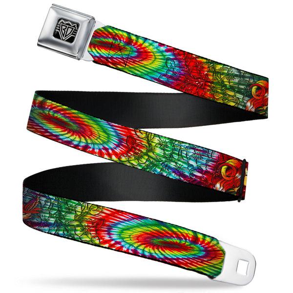 Buckle-Down BD Wings Logo CLOSE-UP Full Color Black Silver Seatbelt Belt - TJ-Bird Kiss Webbing