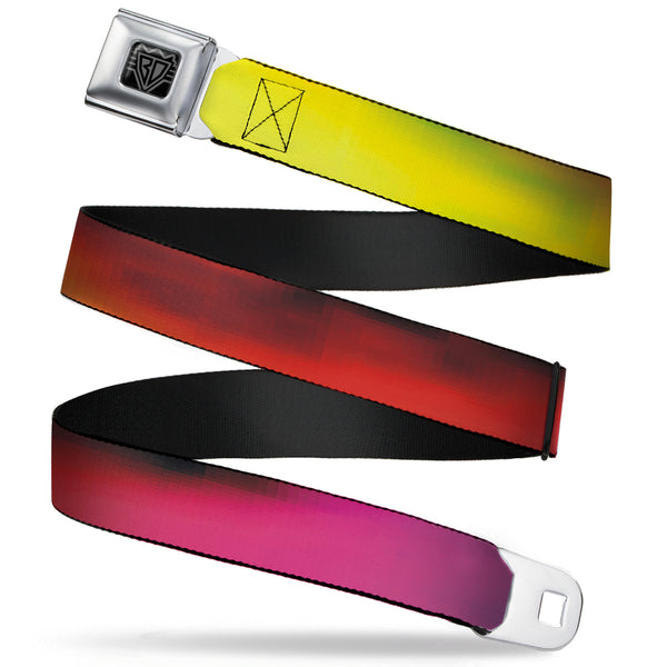Buckle-Down BD Wings Logo CLOSE-UP Full Color Black Silver Seatbelt Belt - BD Psychedelic Webbing