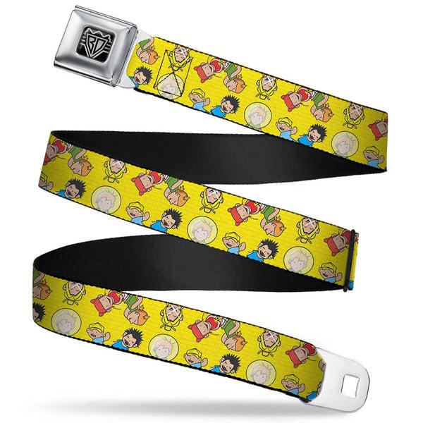 Buckle-Down BD Wings Logo CLOSE-UP Full Color Black Silver Seatbelt Belt - Kid's in the Hood Webbing