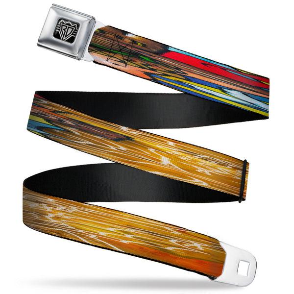 Buckle-Down BD Wings Logo CLOSE-UP Full Color Black Silver Seatbelt Belt - TJ-Religious Webbing