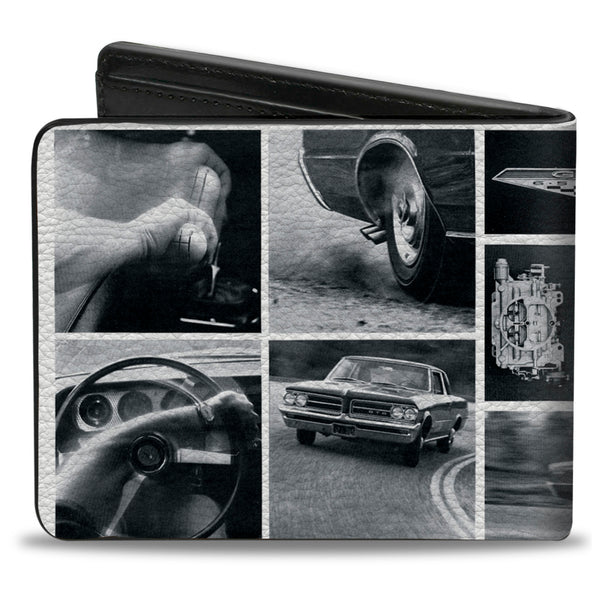 Buckle-Down Bi-Fold Wallet - 1967 Pontiac GTO Snapshots White Grays
