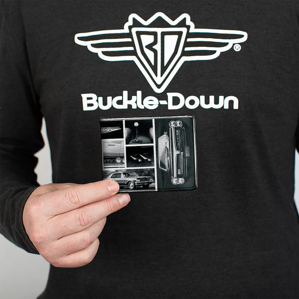 Buckle-Down Bi-Fold Wallet - 1967 Pontiac GTO Snapshots White Grays