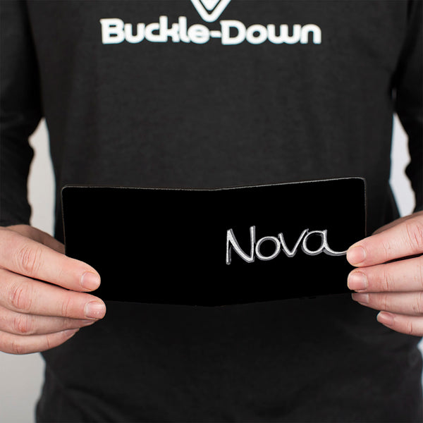 Buckle-Down Bi-Fold Wallet - 1968-72 NOVA Script Emblem Black Silver