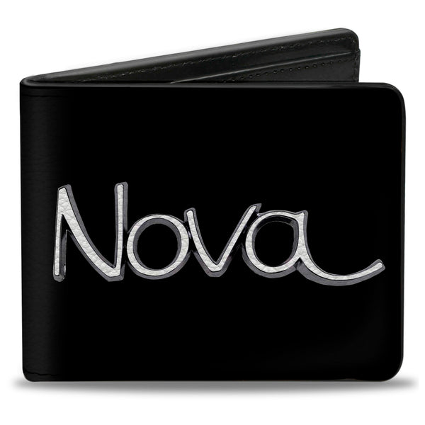 Buckle-Down Bi-Fold Wallet - 1968-72 NOVA Script Emblem Black Silver
