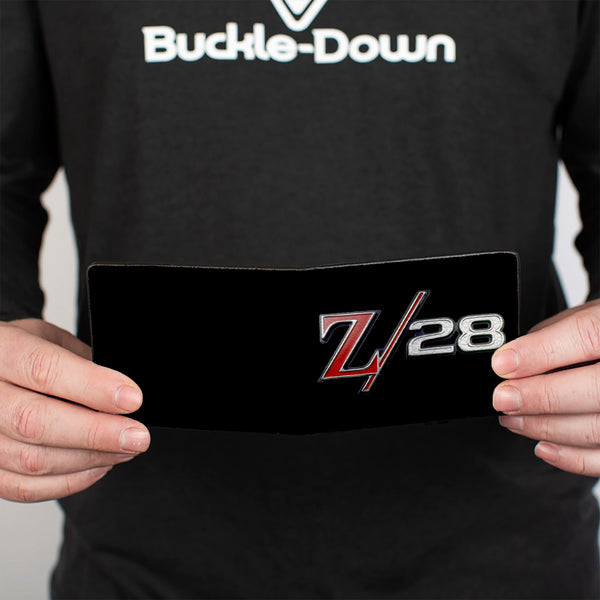 Buckle-Down Bi-Fold Wallet - 1969 Camaro Z 28 Emblem Black Silvers Red