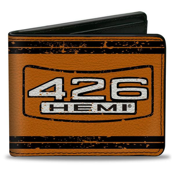 Buckle-Down Bi-Fold Wallet - 426 HEMI Badge Weathered Orange Black White