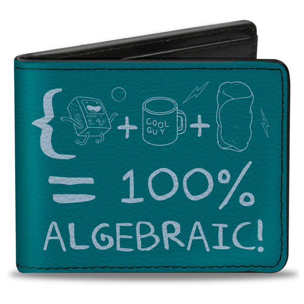 Buckle-Down Bi-Fold Wallet - Adventure Time 100% ALGEBRAIC Formula Blue/White