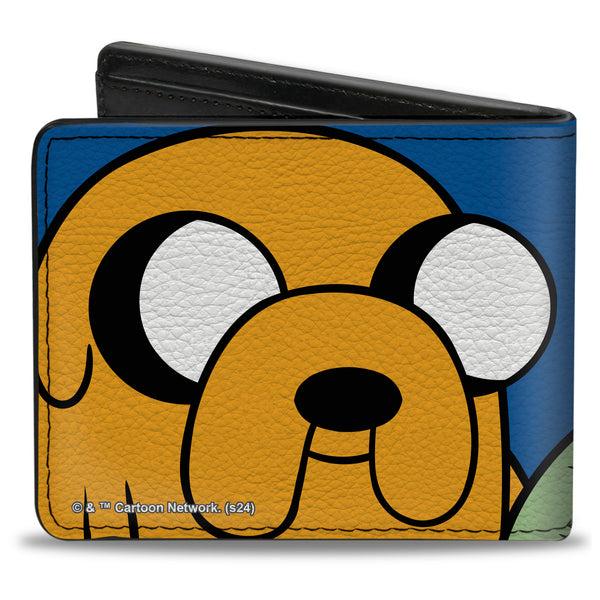 Buckle-Down Bi-Fold Wallet - Adventure Time Jake And Finn Face Close-Up Blue