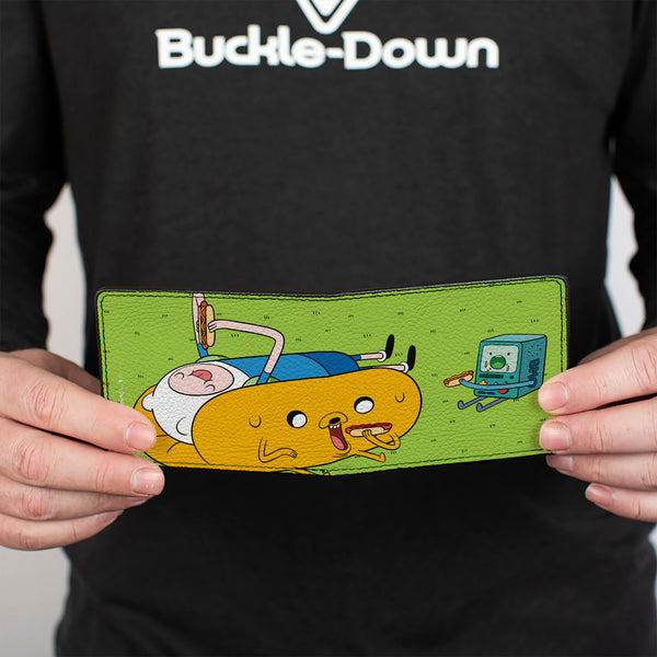 Buckle-Down Bi-Fold Wallet - Adventure Time Jake Finn And BMO Hot Dog Picnic Scene