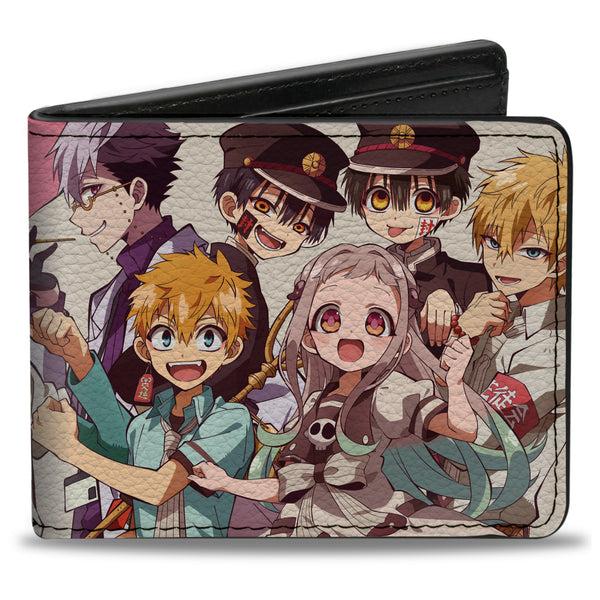 Buckle-Down Bi-Fold Wallet - After School Hanako-Kun 13 Character Group Poses Stacked White