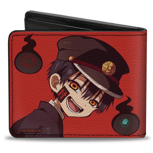 Buckle-Down Bi-Fold Wallet - After-School Hanako-Kun Hanako Poses And Hakujouda Orbs Red