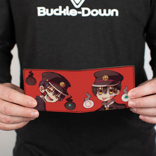Buckle-Down Bi-Fold Wallet - After-School Hanako-Kun Hanako Poses And Hakujouda Orbs Red