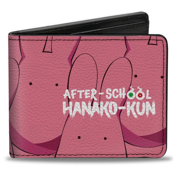 Buckle-Down Bi-Fold Wallet - AFTER-SCHOOL HANAKO-KUN Mokke Stacked and Title Logo Pinks