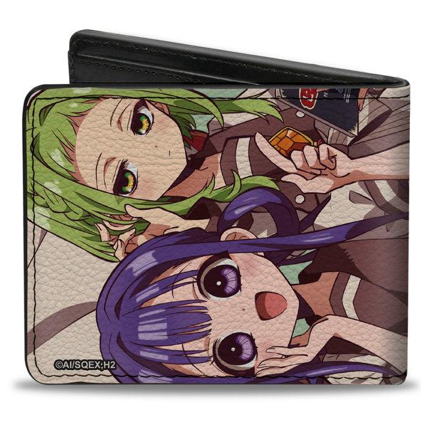 Buckle-Down Bi-Fold Wallet - AFTER-SCHOOL HANAKO-KUN Three Character Group Pose And Title Logo