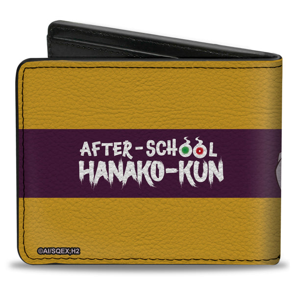 Buckle-Down Bi-Fold Wallet - AFTER-SCHOOL HANAKO-KUN Tsuchigomori Ryuirou Pose And Title Logo Yellow