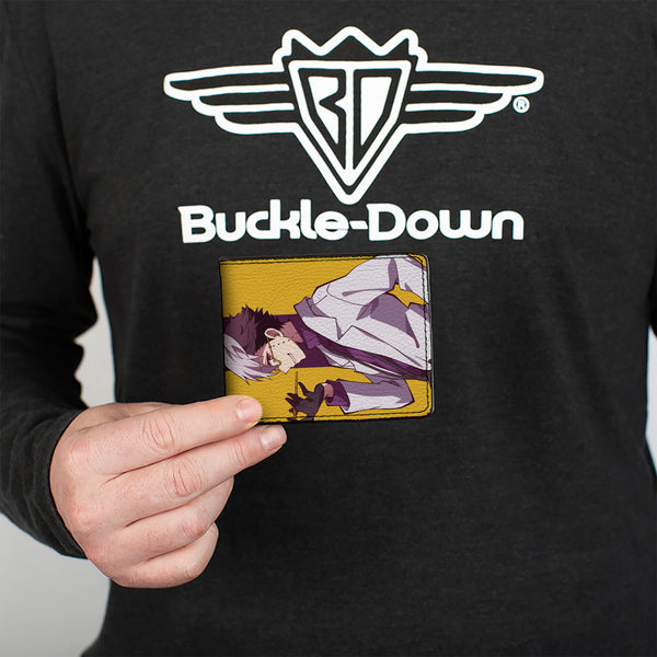 Buckle-Down Bi-Fold Wallet - AFTER-SCHOOL HANAKO-KUN Tsuchigomori Ryuirou Pose And Title Logo Yellow