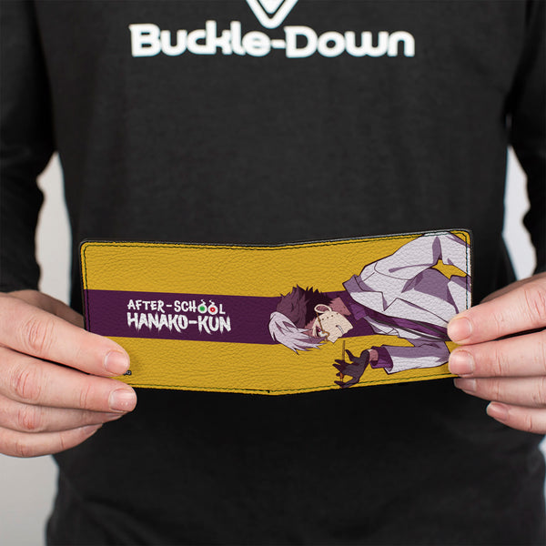 Buckle-Down Bi-Fold Wallet - AFTER-SCHOOL HANAKO-KUN Tsuchigomori Ryuirou Pose And Title Logo Yellow