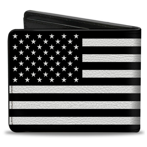 Buckle-Down Bi-Fold Wallet - American Flag Black White