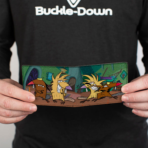 Buckle-Down Bi-Fold Wallet - Angry Beavers Norbert & Daggett Poses