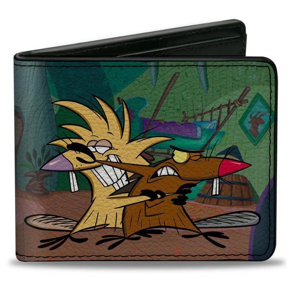 Buckle-Down Bi-Fold Wallet - Angry Beavers Norbert & Daggett Poses