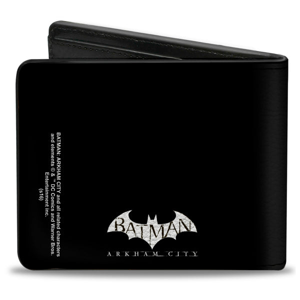Buckle-Down Bi-Fold Wallet - ARKHAM CITY Batman & Joker Fight Pose Black Grays White