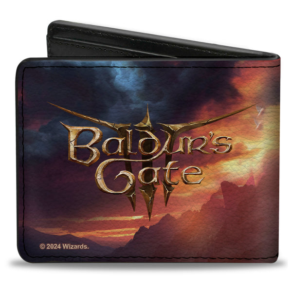 Buckle-Down Bi-Fold Wallet - BALDUR'S GATE Astarion Hand Out Pose And Title Logo