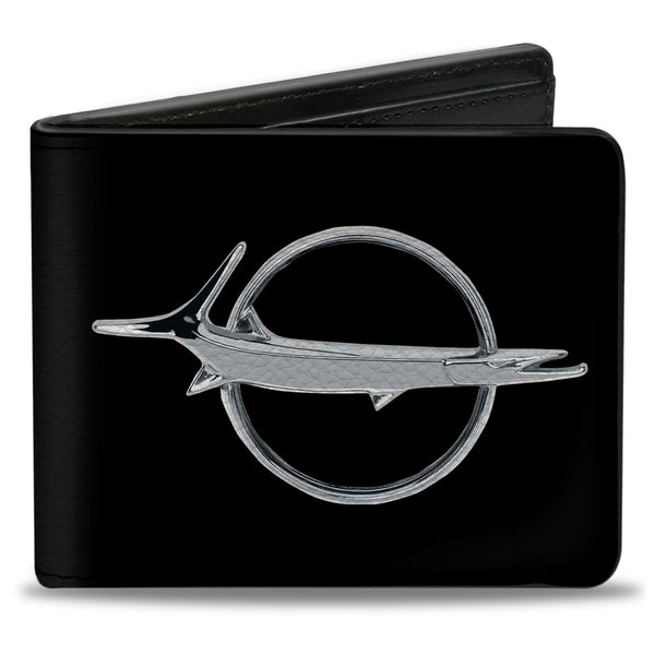 Buckle-Down Bi-Fold Wallet - Barracuda Emblem Black Silver