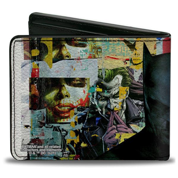 Buckle-Down Bi-Fold Wallet - Batman And Gotham City Villains Torn Faces Graffiti Collage2