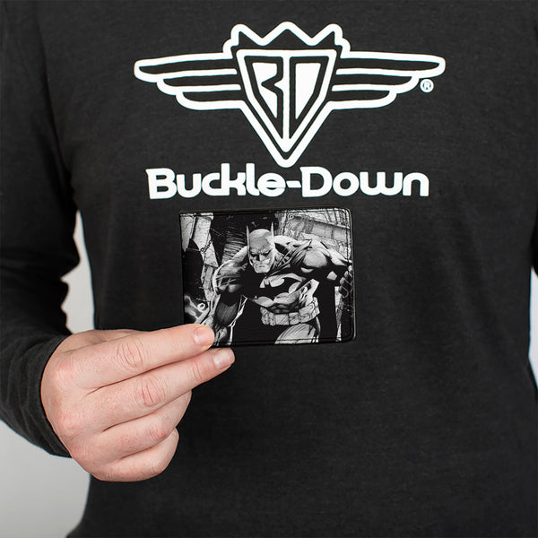 Buckle-Down Bi-Fold Wallet - Batman Jim Lee Hush Chain And Grappling Hook Pencils White/Black