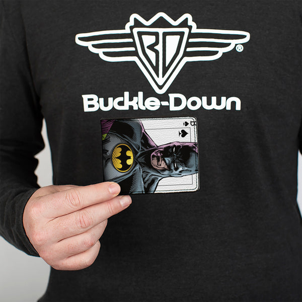 Buckle-Down Bi-Fold Wallet - Batman Versus Joker Three Jokers Spade Card Comic Book Cover