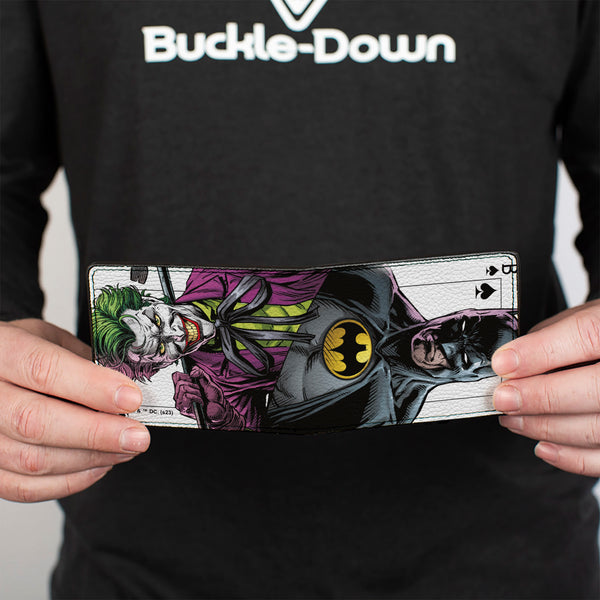 Buckle-Down Bi-Fold Wallet - Batman Versus Joker Three Jokers Spade Card Comic Book Cover