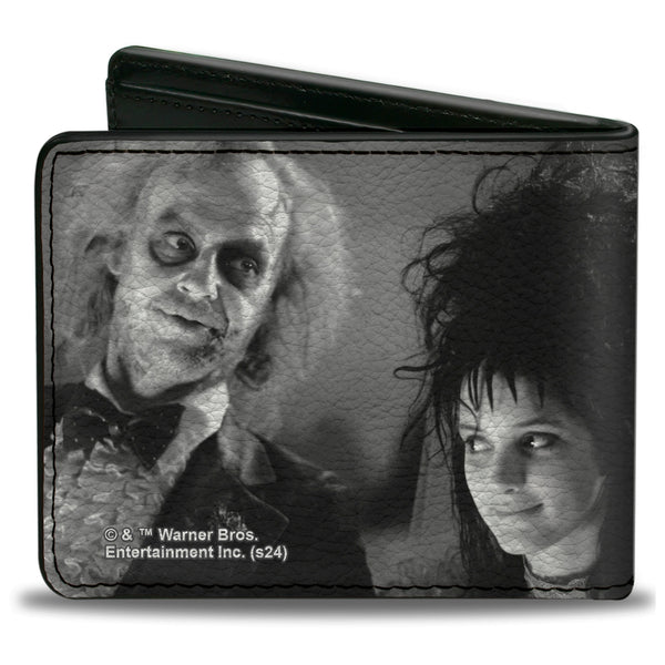 Buckle-Down Bi-Fold Wallet - Beetlejuice And Lydia Wedding Scene Blocks Black/White