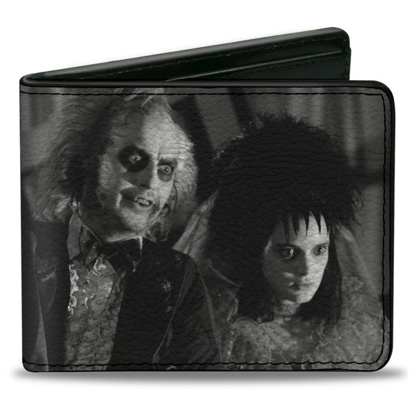 Buckle-Down Bi-Fold Wallet - Beetlejuice and Lydia Wedding Scene Blocks Black/White