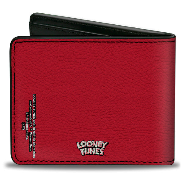 Buckle-Down Bi-Fold Wallet - Bi-Fold Wallet - Gossamer Eyes CLOSE-UP Red Black White
