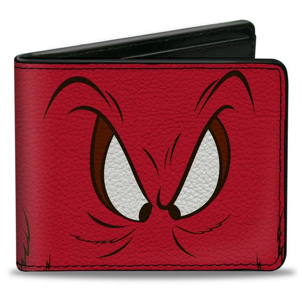 Buckle-Down Bi-Fold Wallet - Bi-Fold Wallet - Gossamer Eyes CLOSE-UP Red Black White