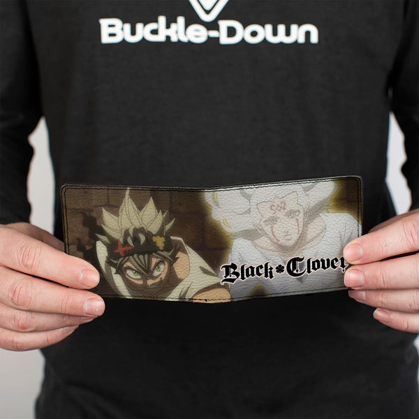 Buckle-Down Bi-Fold Wallet - BLACK CLOVER Asta And Licht Pose With Title Logo Greens