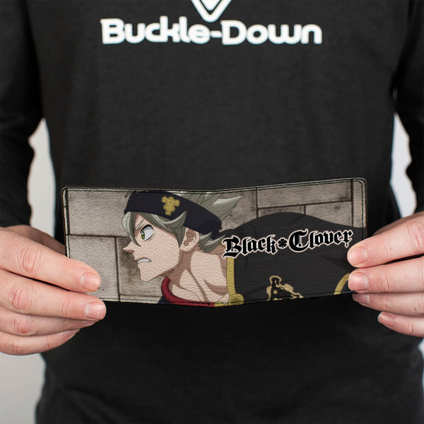 Buckle-Down Bi-Fold Wallet - BLACK CLOVER Asta Profile Pose And Title Logo