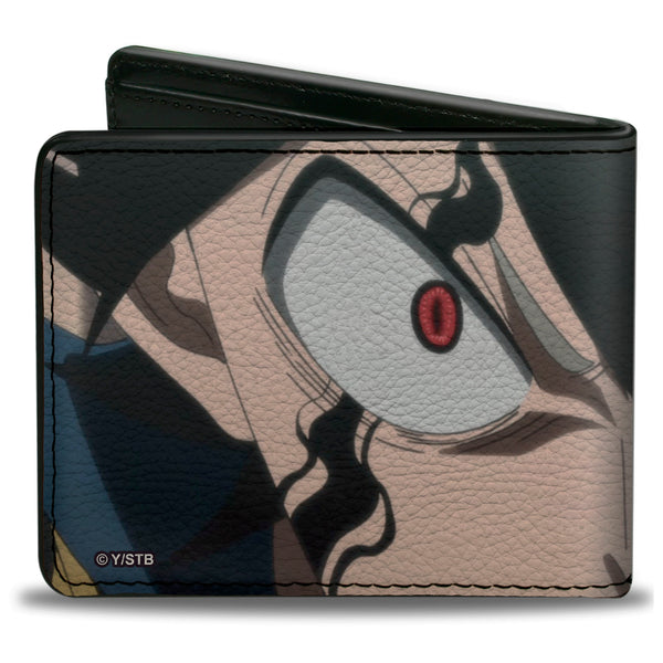 Buckle-Down Bi-Fold Wallet - BLACK CLOVER Black Asta Anti Magic Face Close-Up And Title Logo