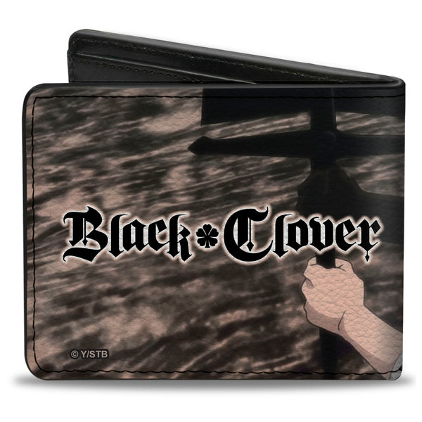 Buckle-Down Bi-Fold Wallet - BLACK CLOVER Black Asta Charging Pose And Title Logo