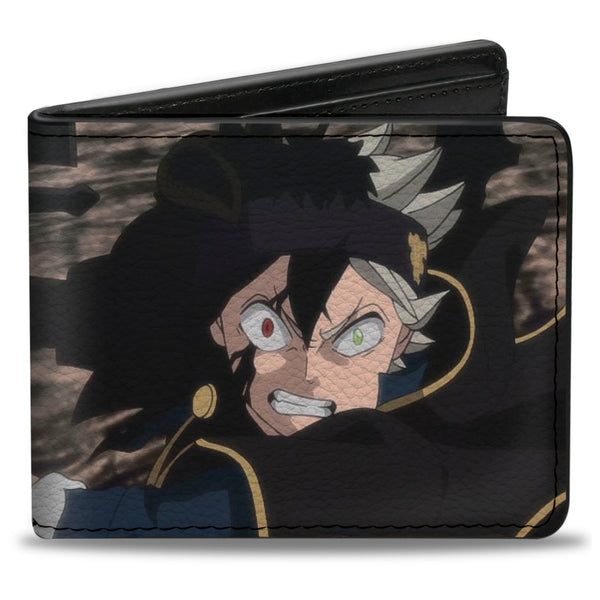 Buckle-Down Bi-Fold Wallet - BLACK CLOVER Black Asta Charging Pose And Title Logo