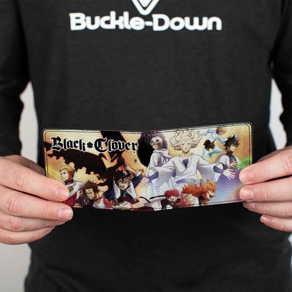 Buckle-Down Bi-Fold Wallet - BLACK CLOVER Character Collage And Title Logo