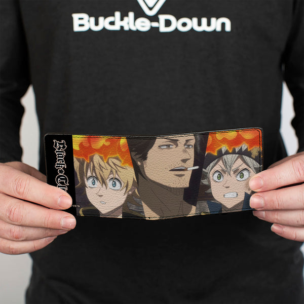 Buckle-Down Bi-Fold Wallet - BLACK CLOVER Three Character Pose Blocks And Title Logo