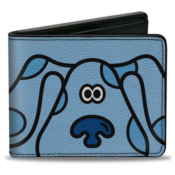 Buckle-Down Bi-Fold Wallet - Blue's Clues Blue Face + Paw Print Blues