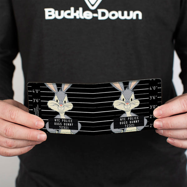 Buckle-Down Bi-Fold Wallet - BUGS BUNNY NYC POLICE Mug Shot Black White